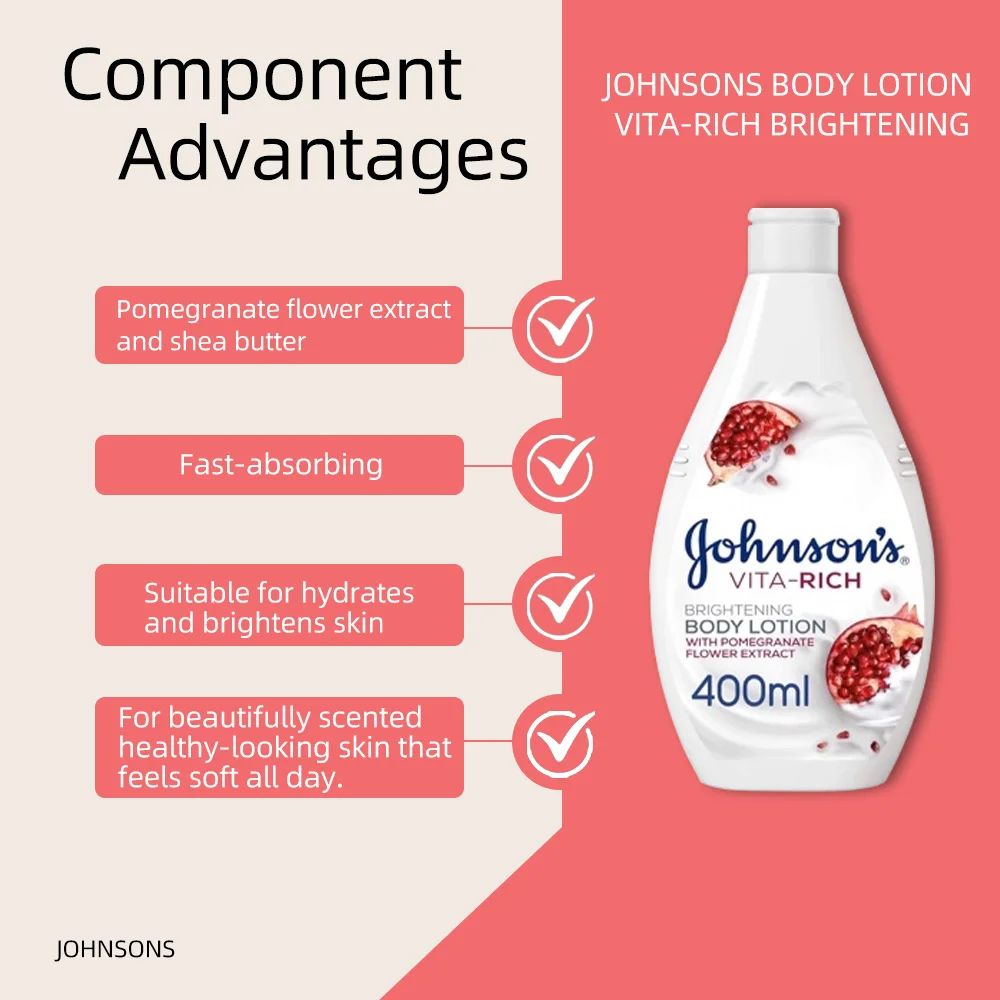 Johnsons Vita-Rich Bright Body Lotion Pomgrnt