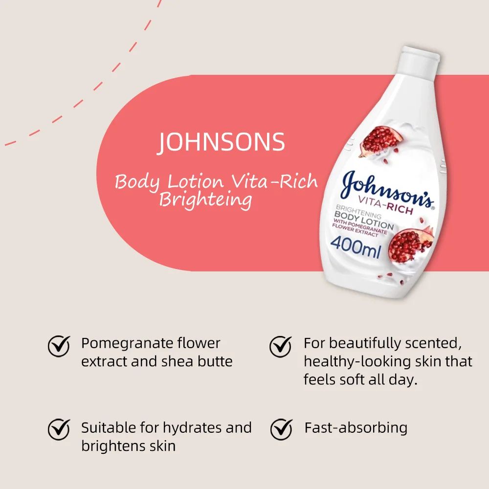 Johnsons Vita-Rich Bright Body Lotion Pomgrnt