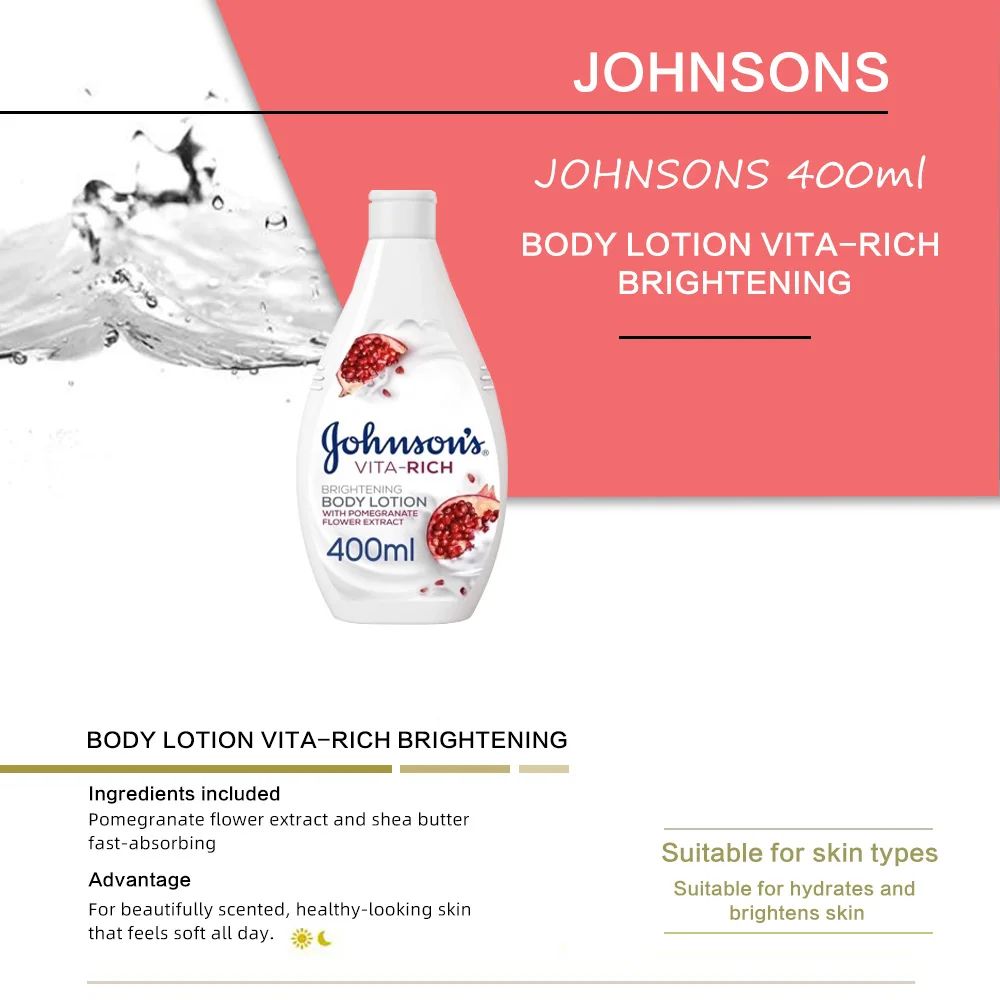 Johnsons Vita-Rich Bright Body Lotion Pomgrnt