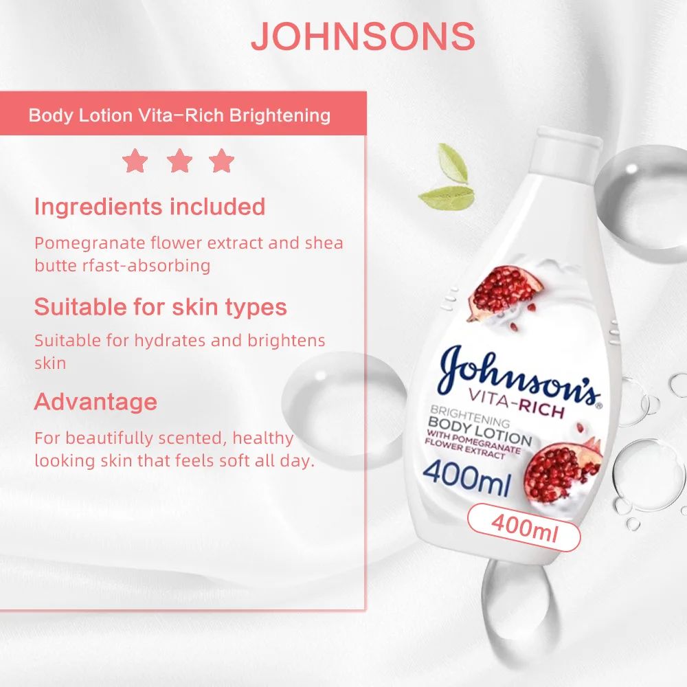 Johnsons Vita-Rich Bright Body Lotion Pomgrnt